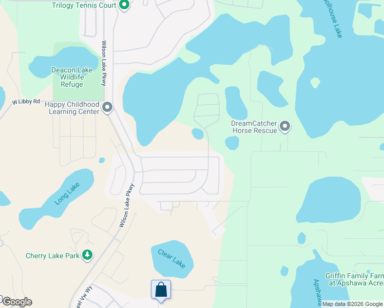 map of restaurants, bars, coffee shops, grocery stores, and more near 174 Silver Maple Road in Groveland