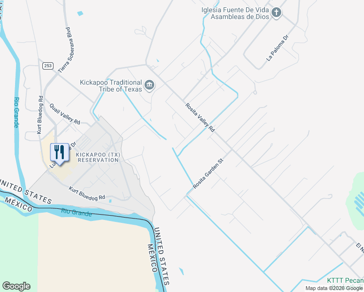 map of restaurants, bars, coffee shops, grocery stores, and more near 273 Garcia Drive in Eagle Pass