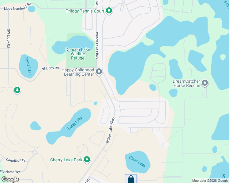 map of restaurants, bars, coffee shops, grocery stores, and more near 218 Silver Maple Road in Groveland