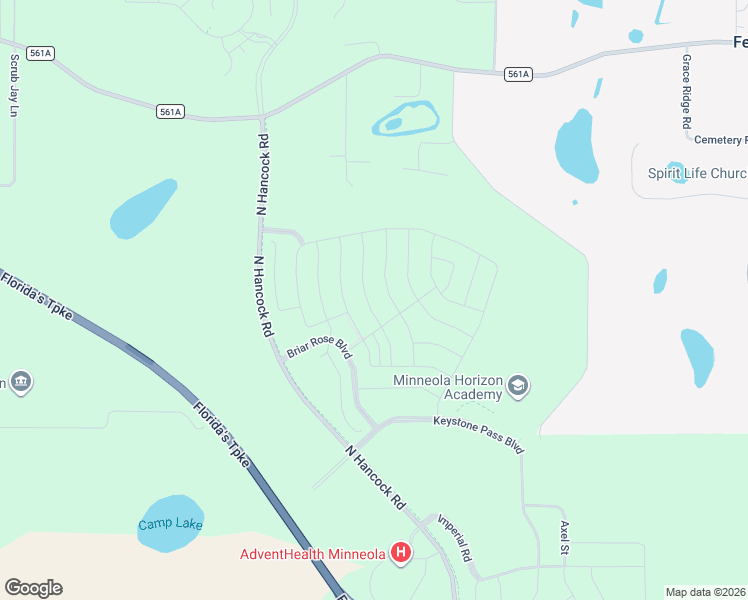 map of restaurants, bars, coffee shops, grocery stores, and more near 14301 Rock N Roll Road in Clermont