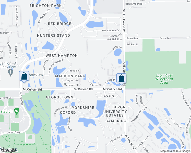 map of restaurants, bars, coffee shops, grocery stores, and more near 3884 Silverbell Loop in Oviedo