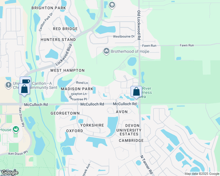 map of restaurants, bars, coffee shops, grocery stores, and more near 4571 Lacebark Trail in Oviedo