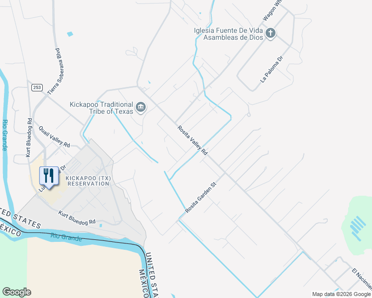 map of restaurants, bars, coffee shops, grocery stores, and more near 369 Herrera Drive in Eagle Pass