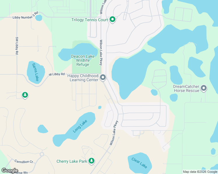 map of restaurants, bars, coffee shops, grocery stores, and more near 243 Silver Maple Road in Groveland