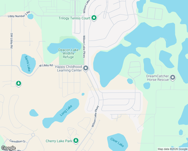 map of restaurants, bars, coffee shops, grocery stores, and more near 243 Silver Maple Road in Groveland