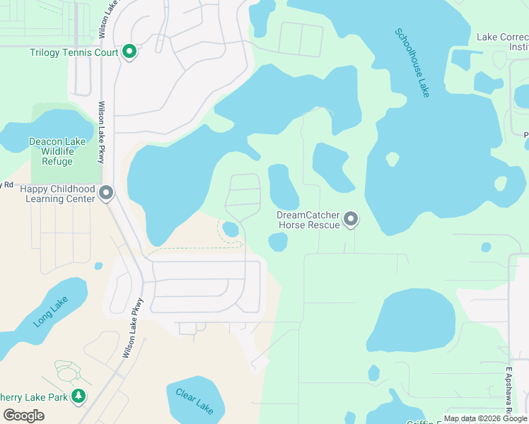 map of restaurants, bars, coffee shops, grocery stores, and more near 771 Alcove Drive in Groveland