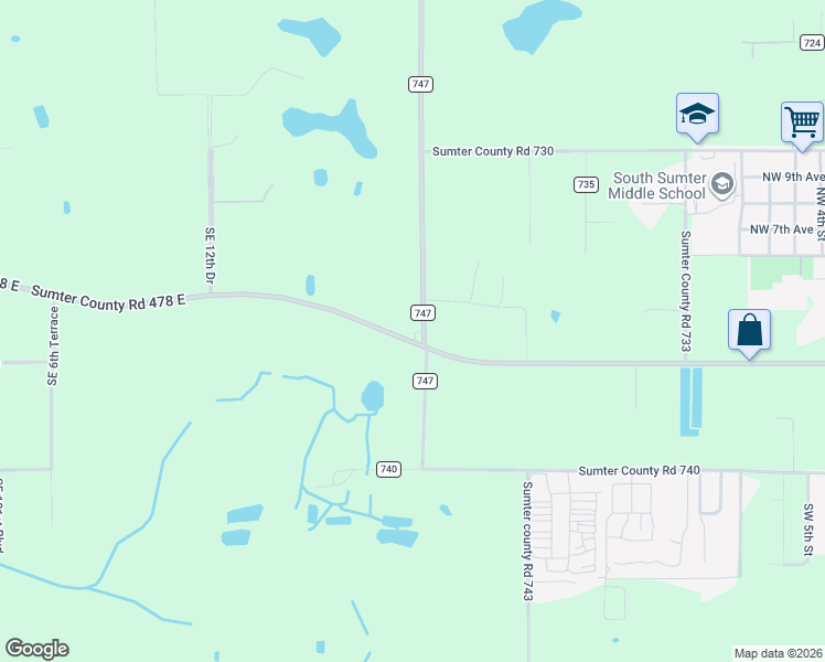 map of restaurants, bars, coffee shops, grocery stores, and more near 1720 East C 478 in Webster
