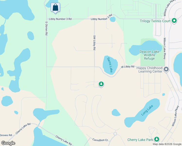 map of restaurants, bars, coffee shops, grocery stores, and more near 8920 West Libby Road in Groveland