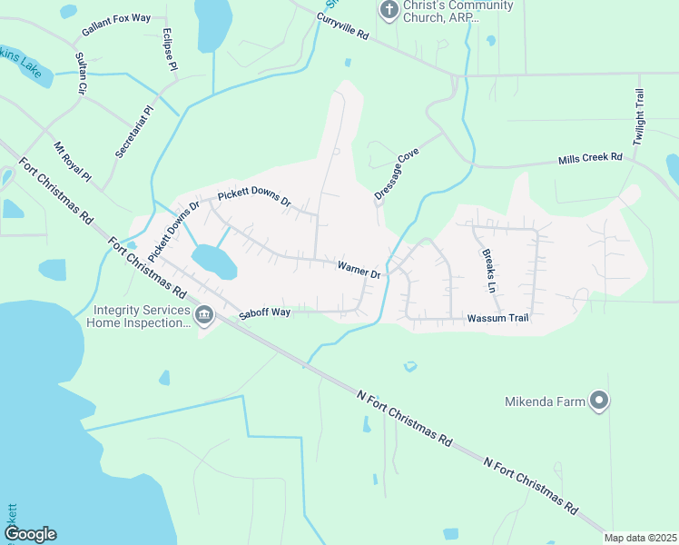 map of restaurants, bars, coffee shops, grocery stores, and more near 1843 Warner Drive in Chuluota