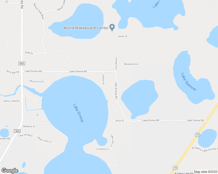 map of restaurants, bars, coffee shops, grocery stores, and more near 6500 Lake Emma Road in Groveland