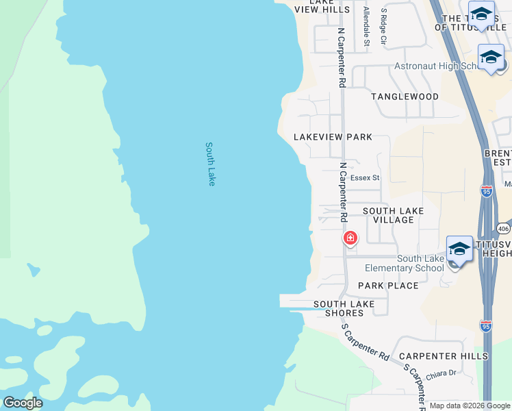 map of restaurants, bars, coffee shops, grocery stores, and more near 4150 Heller Road in Titusville
