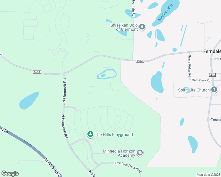 map of restaurants, bars, coffee shops, grocery stores, and more near 14301 Rock N Roll Road in Clermont