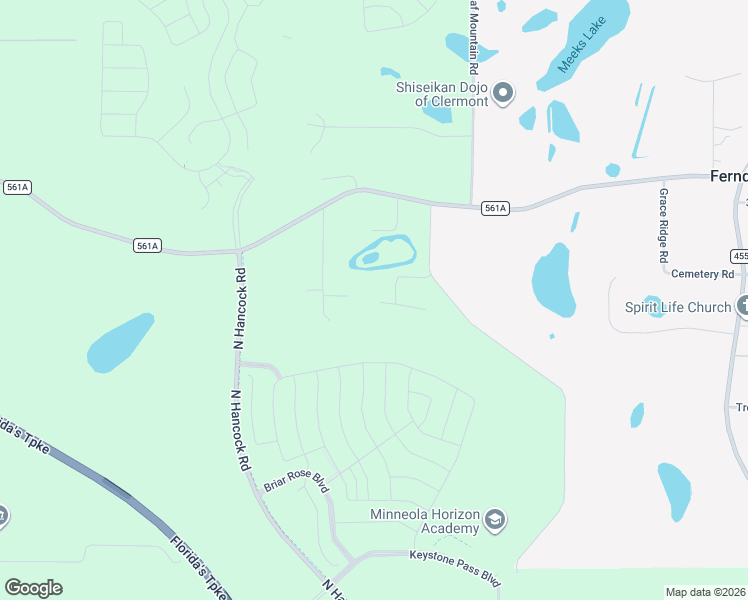 map of restaurants, bars, coffee shops, grocery stores, and more near 14321 Rock N Roll Road in Clermont
