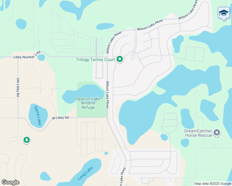 map of restaurants, bars, coffee shops, grocery stores, and more near 74 Bayou Bend Road in Groveland