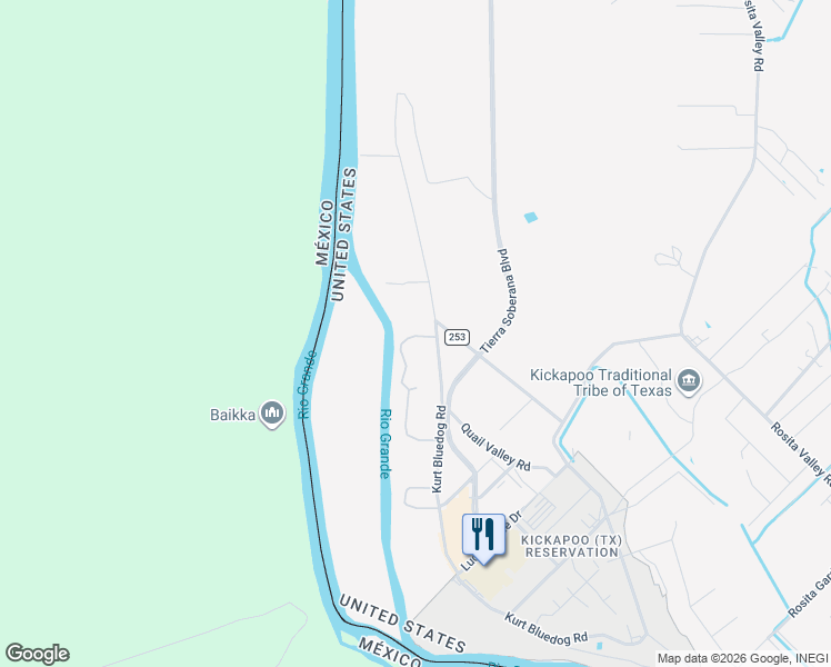 map of restaurants, bars, coffee shops, grocery stores, and more near 503 Riverside Drive in Eagle Pass