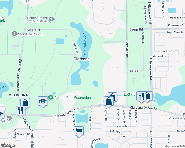 map of restaurants, bars, coffee shops, grocery stores, and more near 7466 Vivian Lane in Orlando