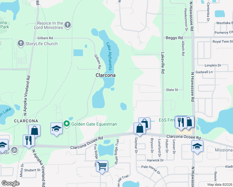 map of restaurants, bars, coffee shops, grocery stores, and more near 7466 Vivian Lane in Orlando