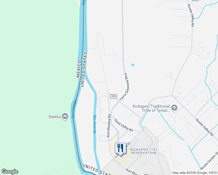 map of restaurants, bars, coffee shops, grocery stores, and more near 630 Riverside Acres in Eagle Pass