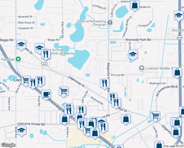 map of restaurants, bars, coffee shops, grocery stores, and more near 6701 Giant Oak Lane in Lockhart