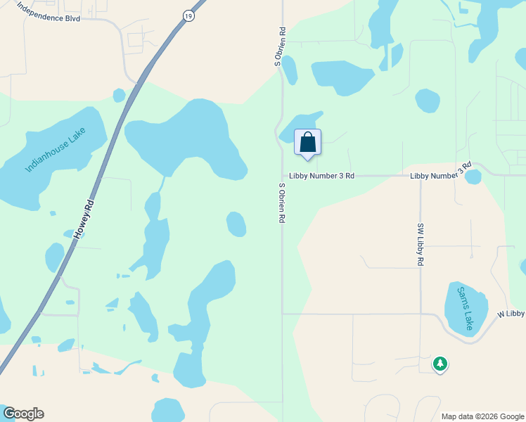 map of restaurants, bars, coffee shops, grocery stores, and more near 18845 South Obrien Road in Groveland