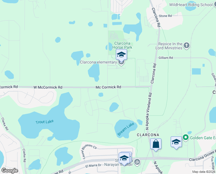 map of restaurants, bars, coffee shops, grocery stores, and more near 716 Mc Cormick Road in Apopka