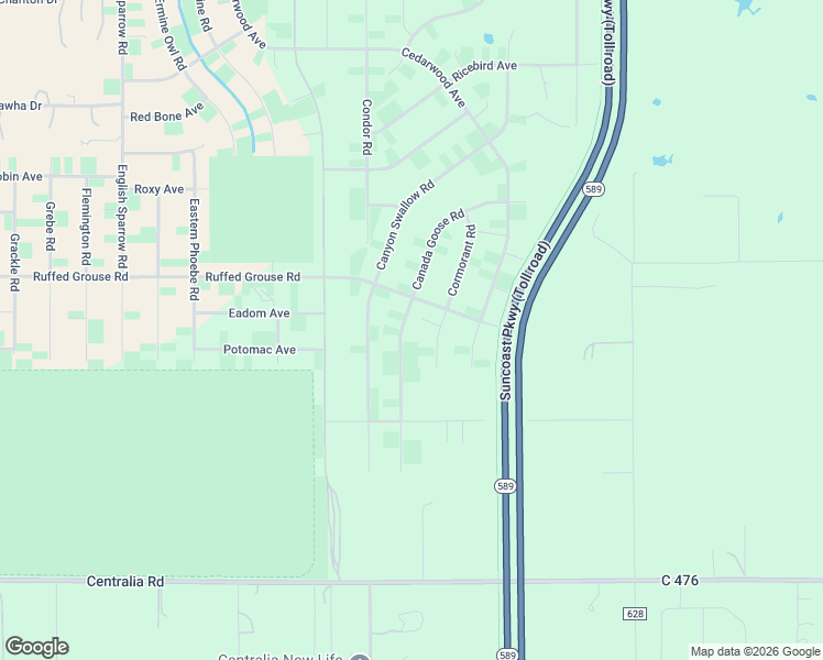 map of restaurants, bars, coffee shops, grocery stores, and more near 13446 Canada Goose Road in Brooksville
