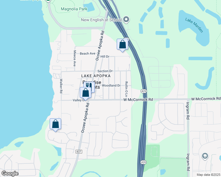 map of restaurants, bars, coffee shops, grocery stores, and more near 3711 Summer Haven Lane in Apopka