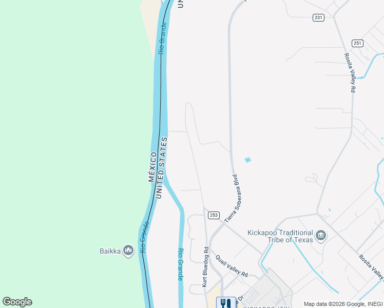 map of restaurants, bars, coffee shops, grocery stores, and more near 871 Riverside Acres in Eagle Pass