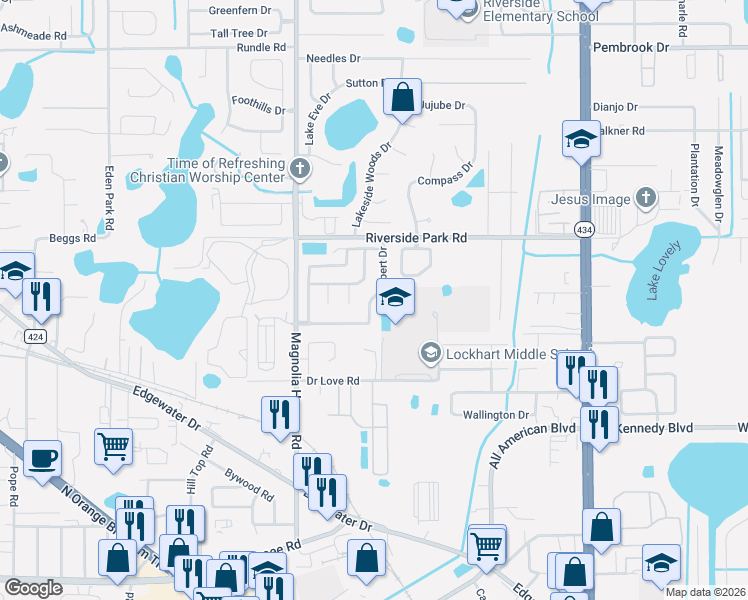 map of restaurants, bars, coffee shops, grocery stores, and more near in Lockhart