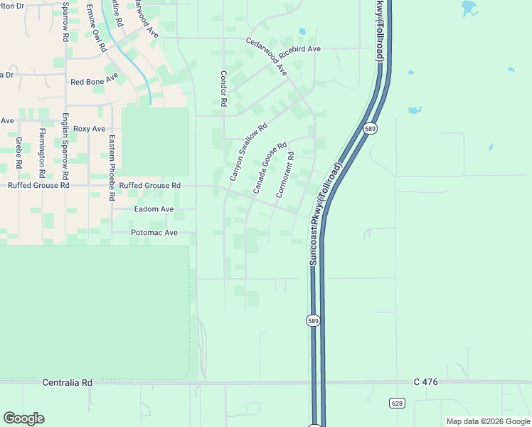 map of restaurants, bars, coffee shops, grocery stores, and more near 13446 Canada Goose Road in Brooksville