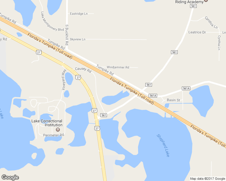 map of restaurants, bars, coffee shops, grocery stores, and more near 19048 Causey Road in Clermont