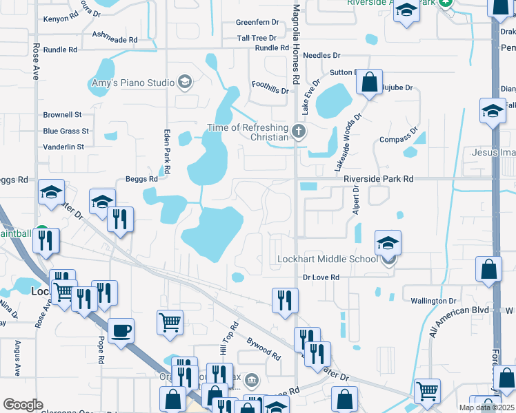 map of restaurants, bars, coffee shops, grocery stores, and more near 4165 Plantation Cove Drive in Orlando