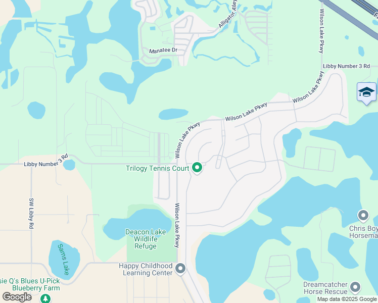 map of restaurants, bars, coffee shops, grocery stores, and more near 372 Silver Maple Road in Groveland