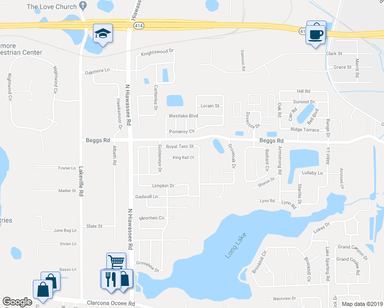map of restaurants, bars, coffee shops, grocery stores, and more near 6705 King Rail Court in Orlando