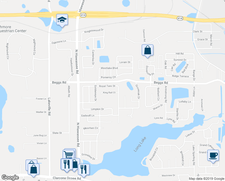map of restaurants, bars, coffee shops, grocery stores, and more near 6705 King Rail Court in Orlando