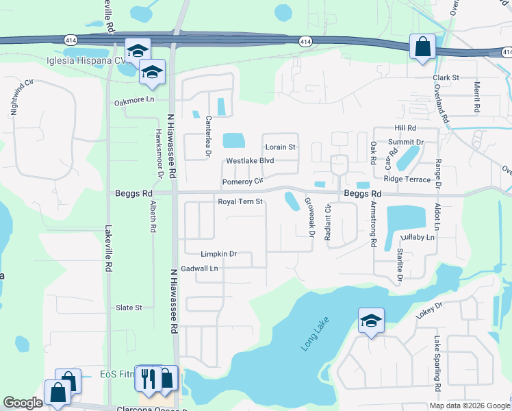 map of restaurants, bars, coffee shops, grocery stores, and more near 6705 King Rail Court in Orlando