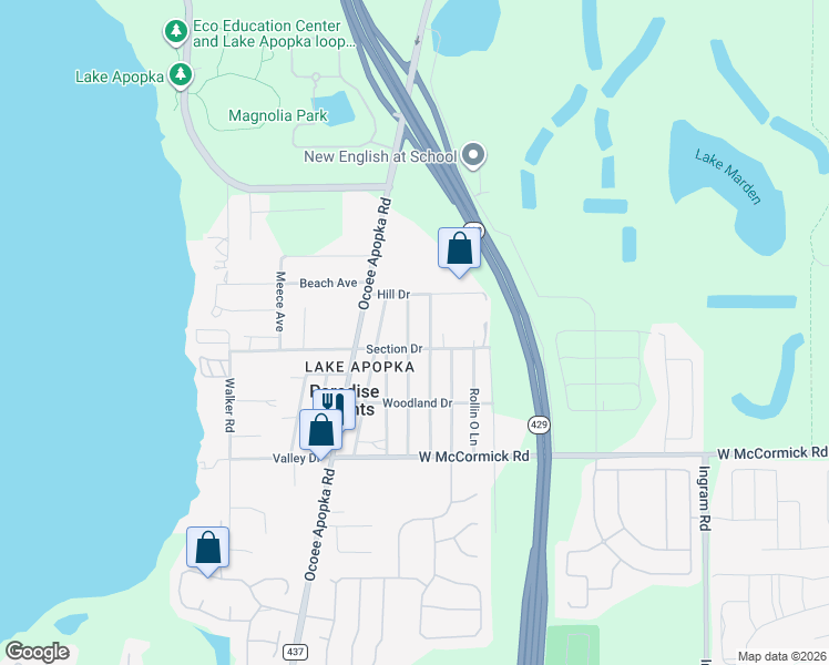 map of restaurants, bars, coffee shops, grocery stores, and more near 3525 Summer Haven Lane in Apopka