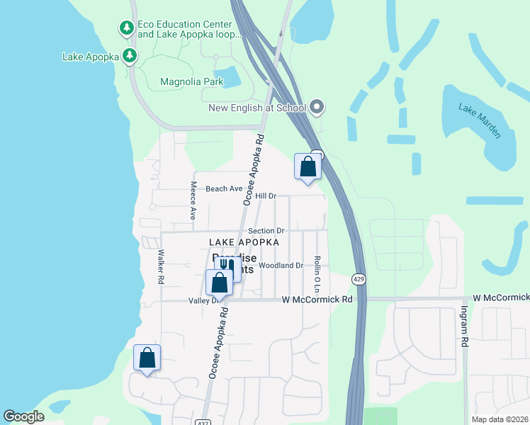 map of restaurants, bars, coffee shops, grocery stores, and more near 3525 Summer Haven Lane in Apopka
