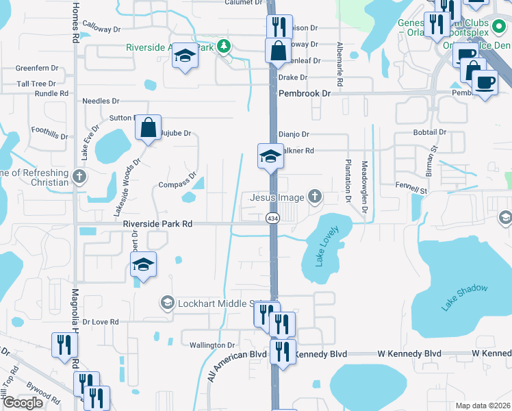 map of restaurants, bars, coffee shops, grocery stores, and more near in Lockhart