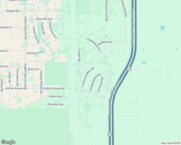 map of restaurants, bars, coffee shops, grocery stores, and more near 14118 Canyon Swallow Road in Brooksville