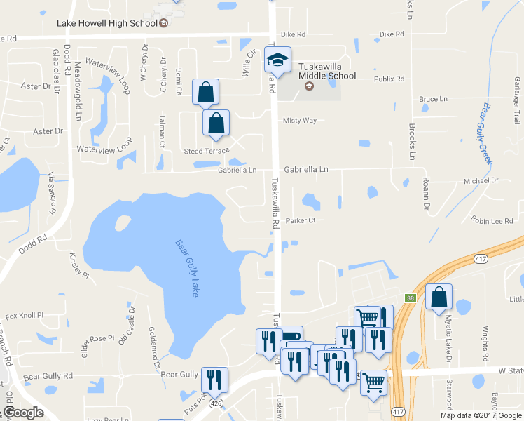 map of restaurants, bars, coffee shops, grocery stores, and more near 2237 Fairglenn Way in Winter Park