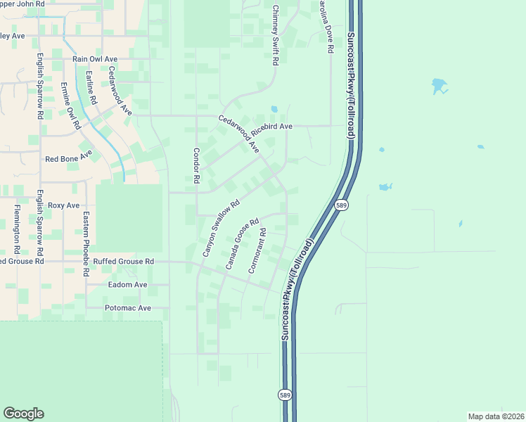 map of restaurants, bars, coffee shops, grocery stores, and more near 14107 Canada Goose Road in Brooksville