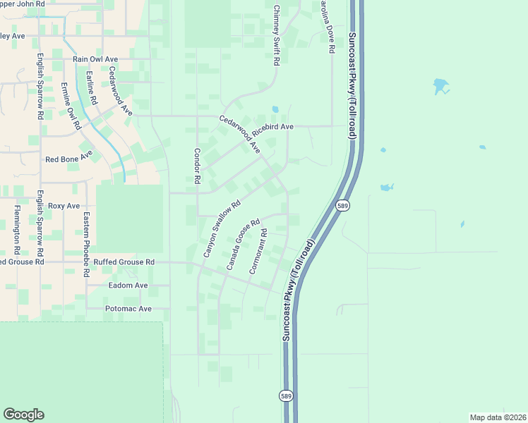map of restaurants, bars, coffee shops, grocery stores, and more near 14117 Canada Goose Road in Brooksville