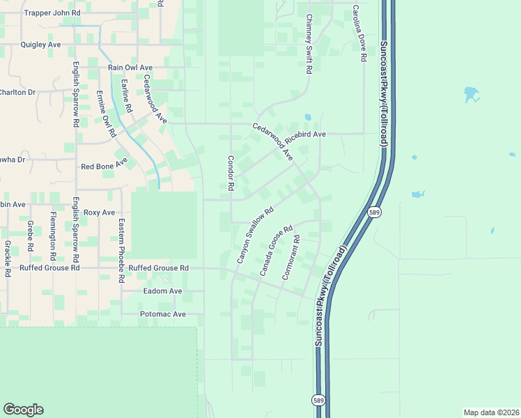map of restaurants, bars, coffee shops, grocery stores, and more near 14118 Canyon Swallow Road in Brooksville