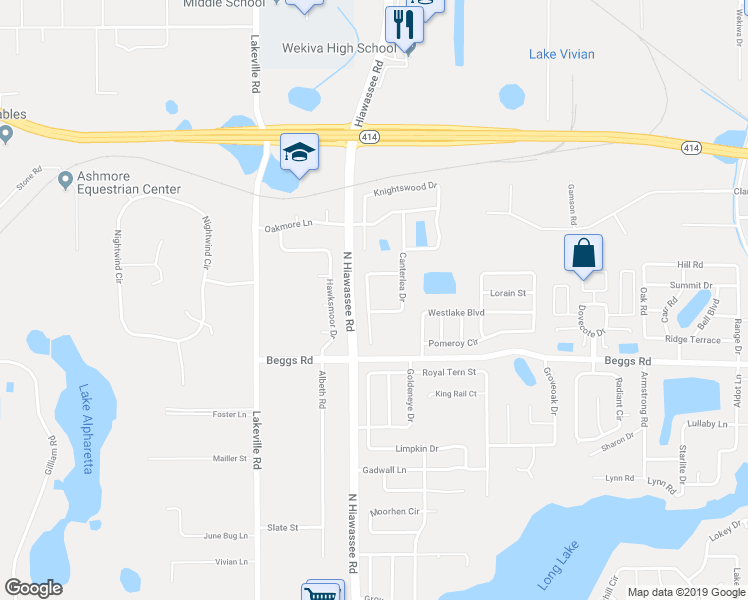 map of restaurants, bars, coffee shops, grocery stores, and more near 6401 Canterlea Drive in Orlando