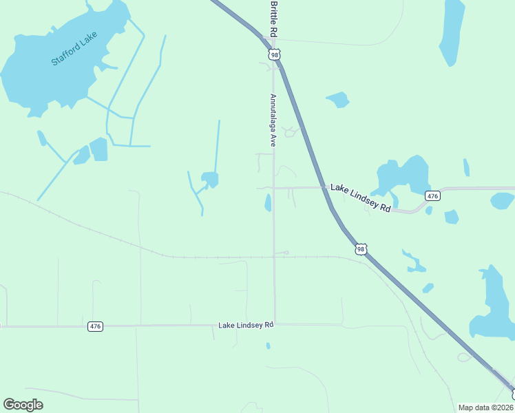 map of restaurants, bars, coffee shops, grocery stores, and more near 18562 Lake Lindsey Road in Brooksville