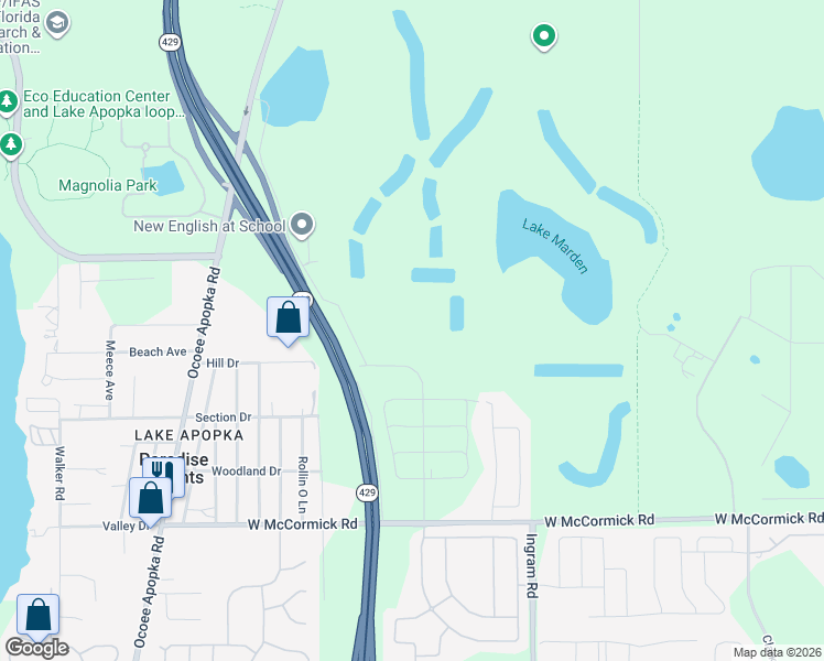 map of restaurants, bars, coffee shops, grocery stores, and more near 1787 Irmalee Ln in Apopka