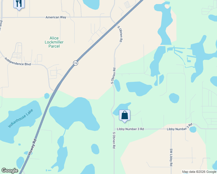 map of restaurants, bars, coffee shops, grocery stores, and more near 8520 Garden Way Road in Groveland