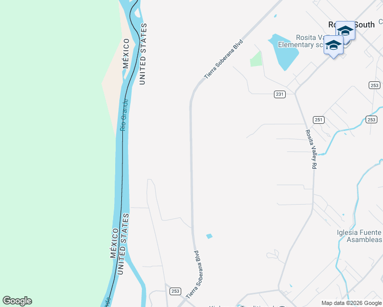 map of restaurants, bars, coffee shops, grocery stores, and more near Tierra Soberana Boulevard in Eagle Pass