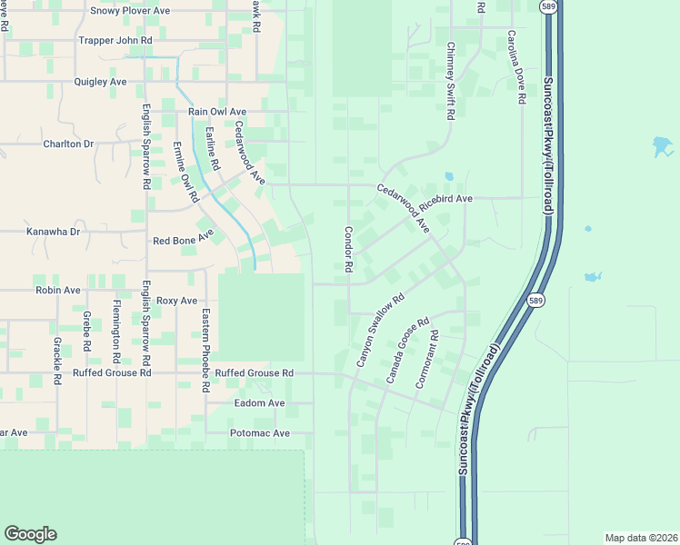 map of restaurants, bars, coffee shops, grocery stores, and more near 14167 Condor Road in Brooksville